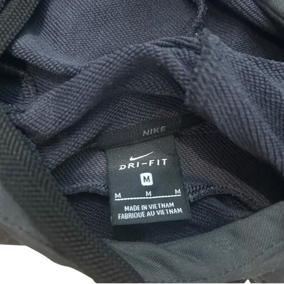 NIKE Dri Fit Men's Medium Gray Camo Pullover Hooded Athletic Hoodie Sweater - Picture 4 of 5